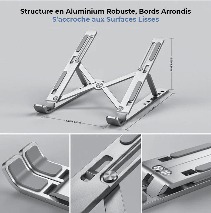 StandX™ - Support Metallique Pliable pour Ordinateur Portable