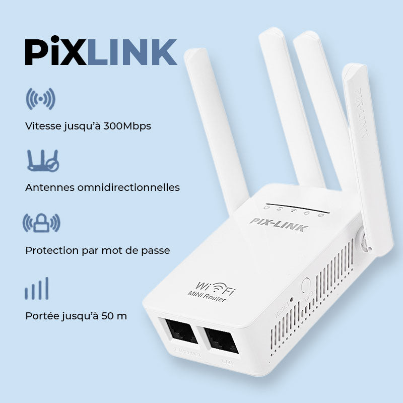 PiX-LINK Amplificateur de Signal Wifi pour Bureaux & Maison