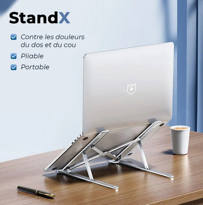 StandX™ - Support Metallique Pliable pour Ordinateur Portable