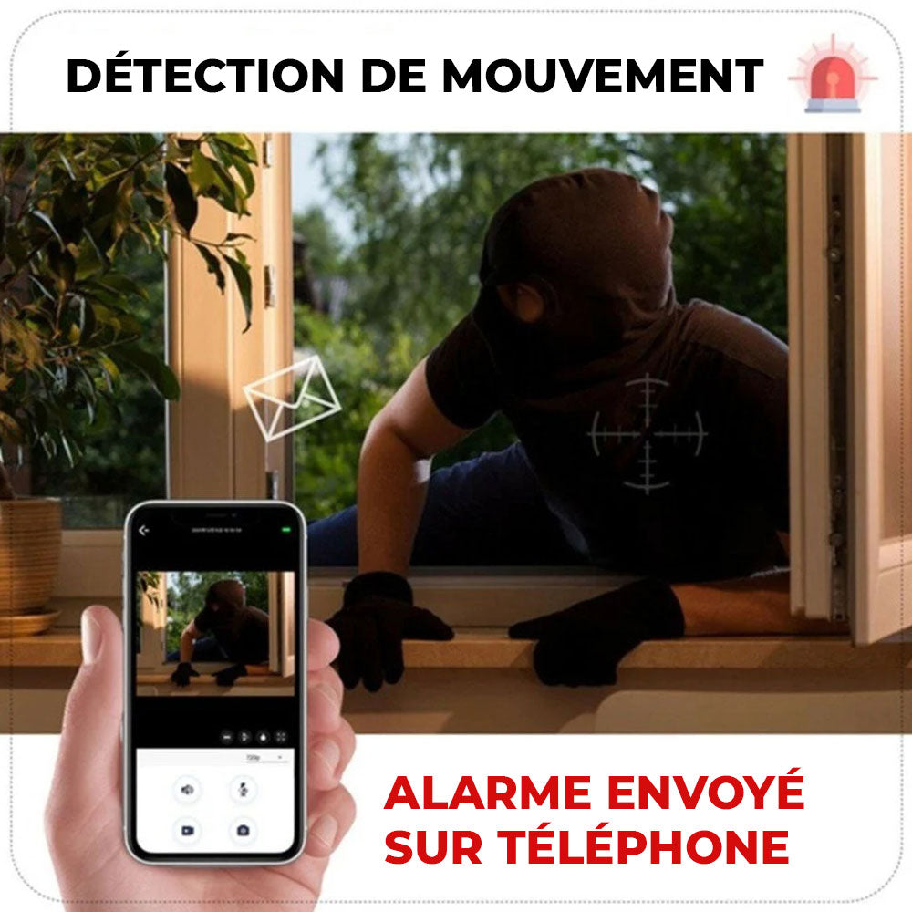 AironView™ - Caméra de Sécurité Wifi Sans Fil Déguisé à Tête d'Ampoule