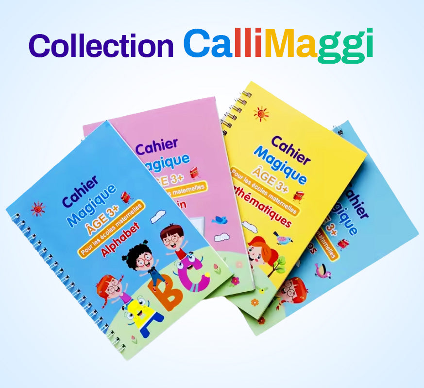 CalliMaggi - 4 guides d’écriture, lecture, dessin et calculs pour enfants (3-7ans)